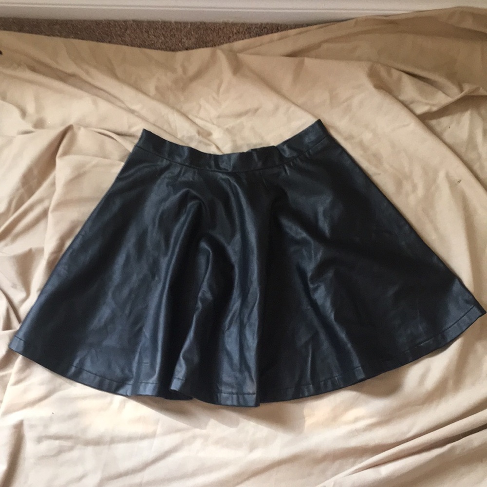 Faux leather skirt